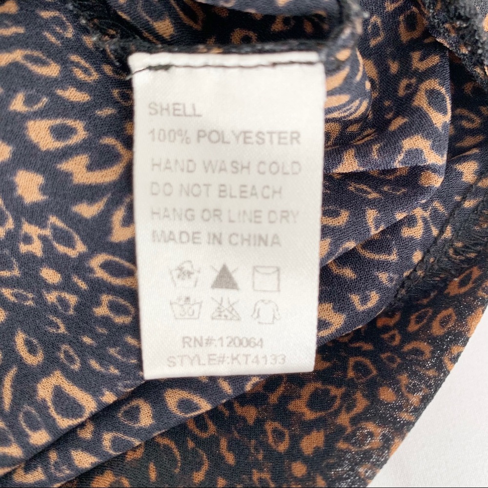 Mind Code Black And Brown Print With Ruffle Detai… - image 8